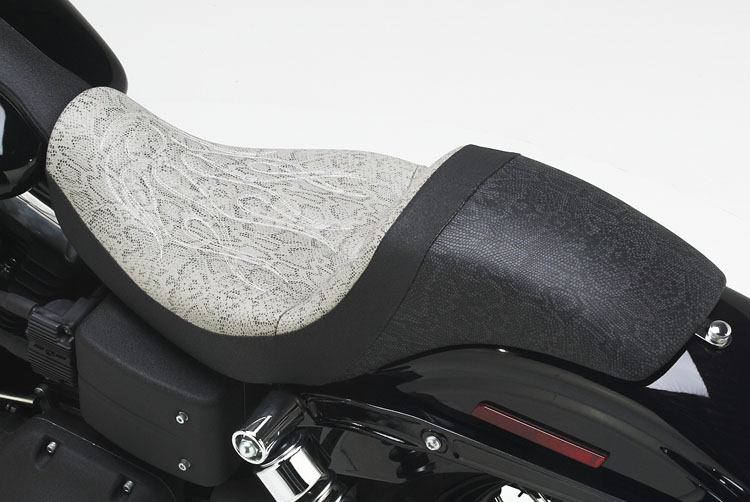 Grey snake seating, Black snake tail, Asphalt sides